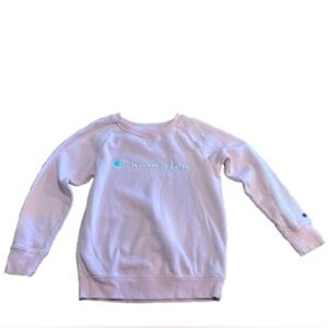 Champion Girls Light Pink Crewneck Sweatshirt Size Medium